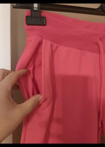 s Beden Pembe Bol Kesim Kadın Eşofman Altı