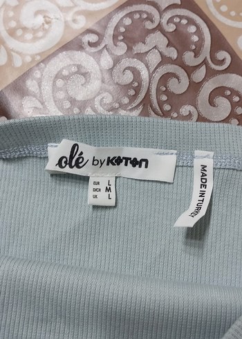l Beden Bej Kadın Mini Crop Top
