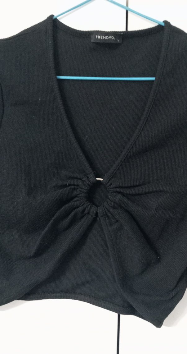 Kızlar İçin Siyah Uzun Kollu Bolero - Görsel 3