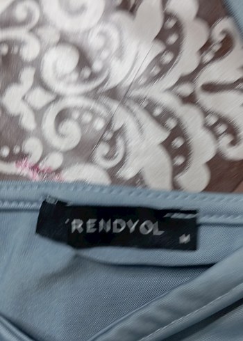 Trendyol & Milla Gri Mavi Drapeli Mini Bohem Mayo