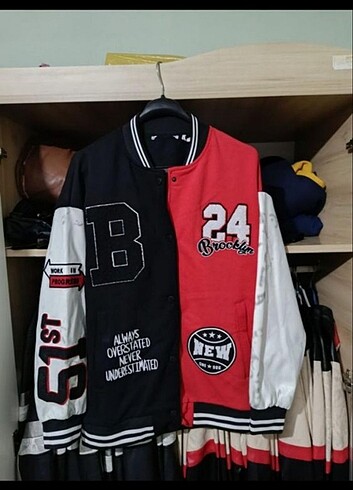BOMBER DERİ KOLEJ CEKETİ