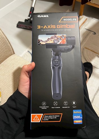 QAML 3-Axis Gimbal Telefon ve Aksiyon Kamerası Sabitleyici