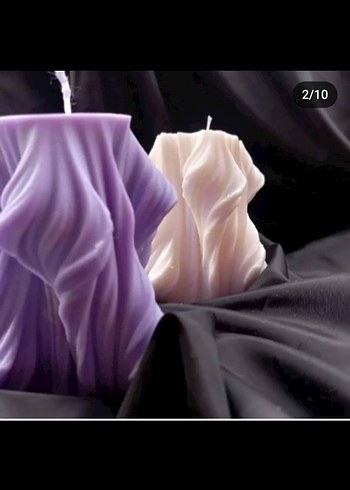 Renkli Dalgalı Mum - Görsel 2