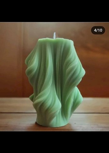 Renkli Dalgalı Mum - Görsel 3