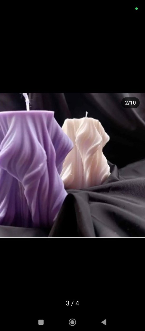 Renkli Dalgalı Mum - Görsel 2