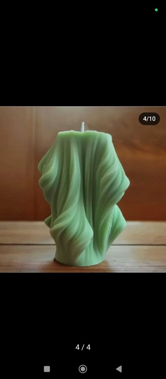 Renkli Dalgalı Mum - Görsel 3