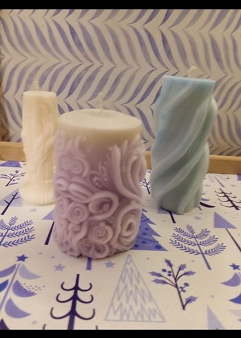 Süslemeli dekoratif Mum - Görsel 2