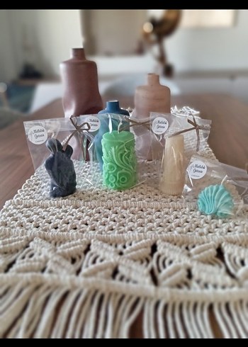 Süslemeli dekoratif Mum - Görsel 4