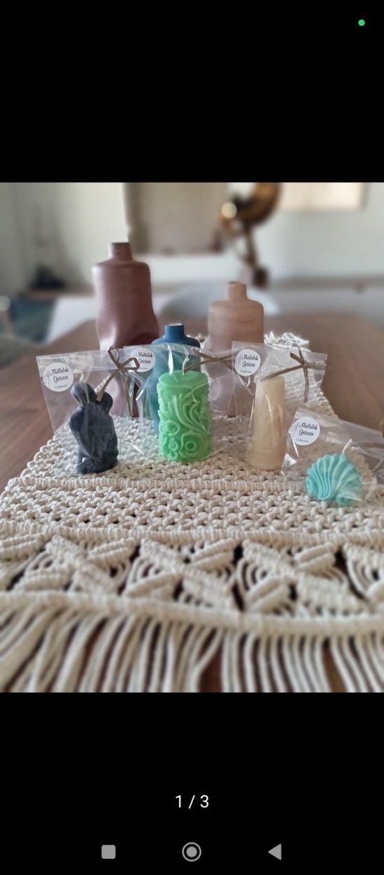 Süslemeli dekoratif Mum - Görsel 4