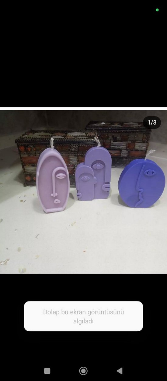 Soyut Yüz Tasarımlı mum Seti - Görsel 4