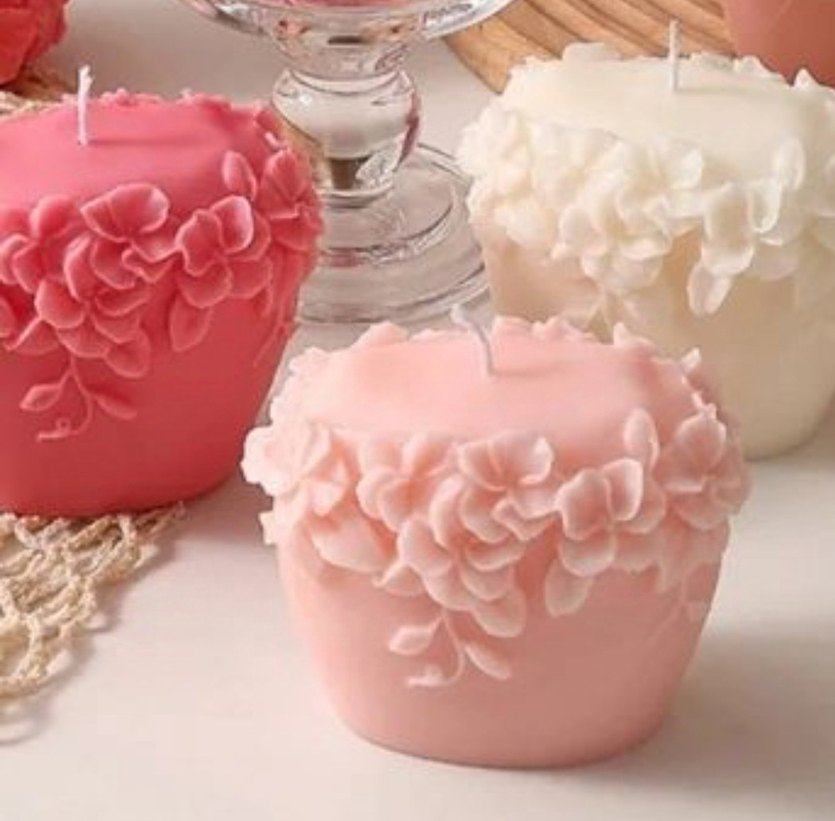 Pastel Pembe Dekoratif Mum - Görsel 2