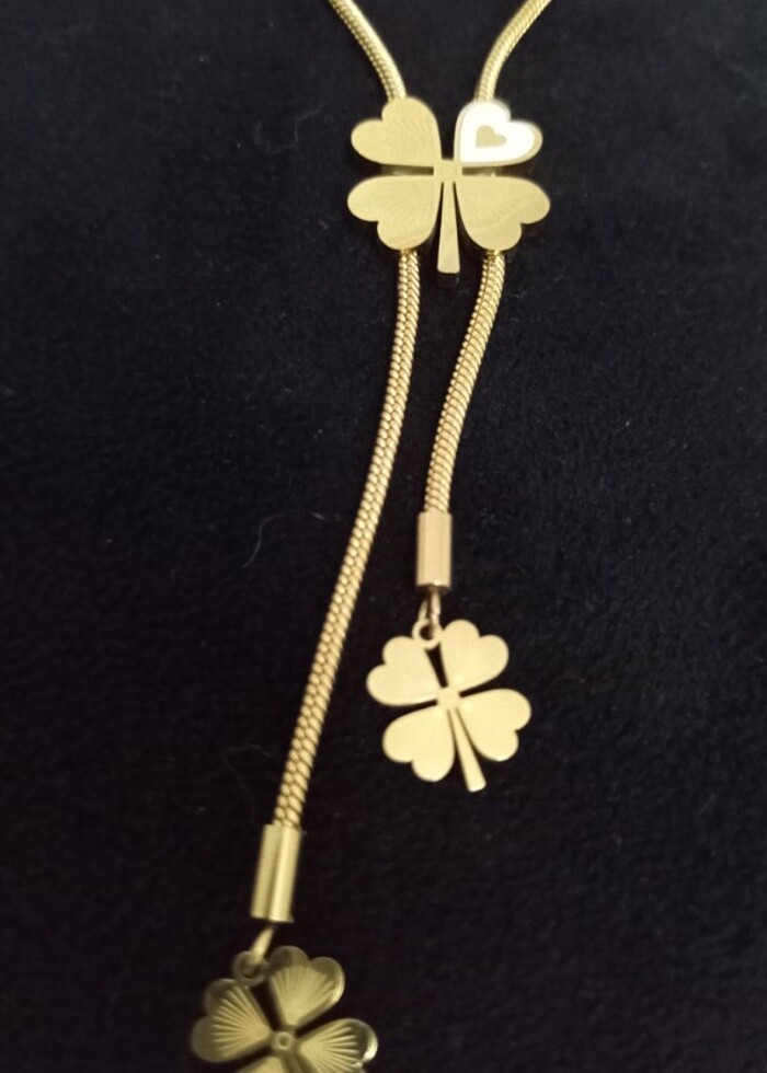 Çelik yonca takı set - Görsel 2