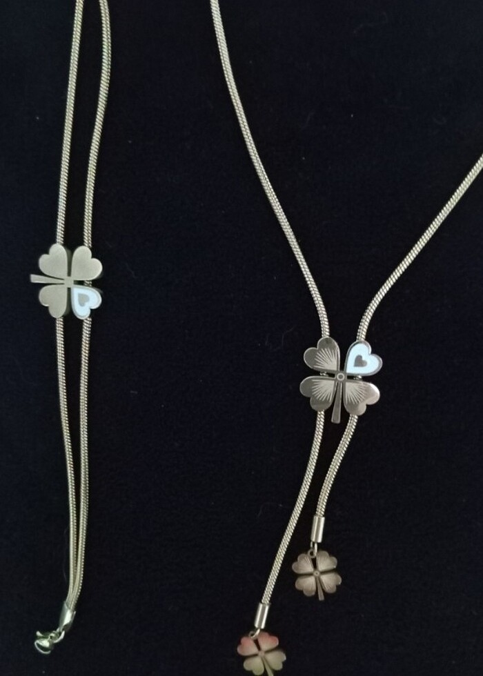 Çelik yonca takı set - Görsel 4