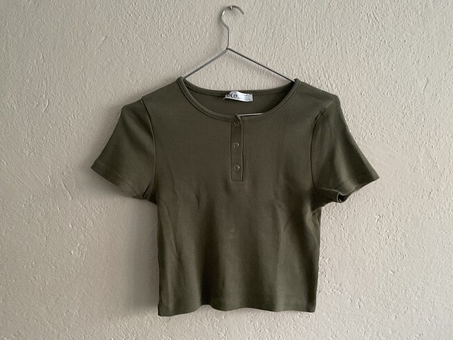 Haki yeşil Crop
