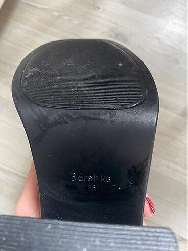36 Beden siyah Renk Bershka streç platform topuklu bot