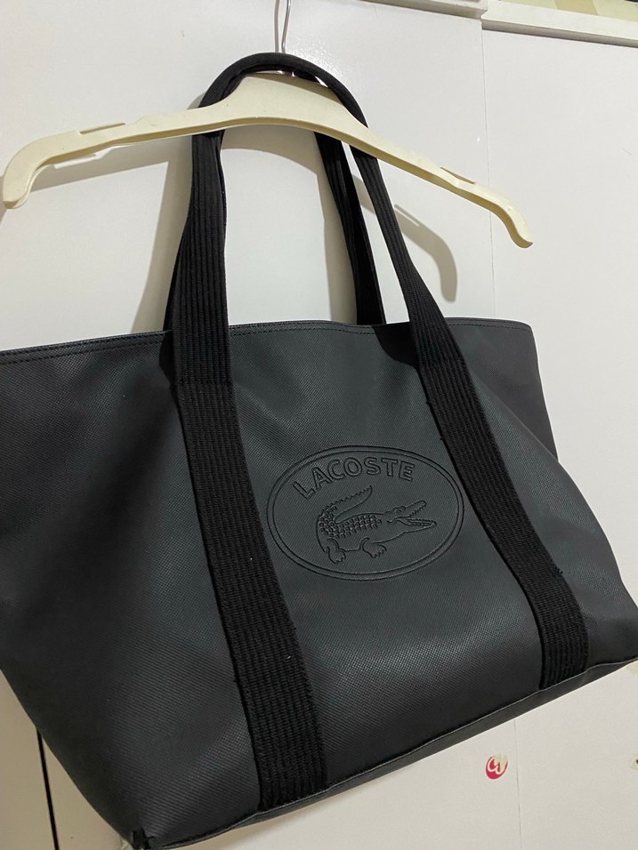 Lacoste Siyah Deri Kadın Omuz Çantası - Görsel 3