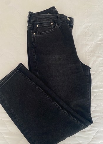36 Beden siyah Renk Siyah Kadın Denim Pantolon