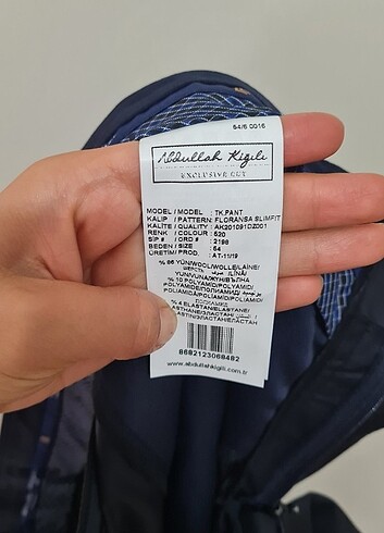 xl Beden KIGILI erkek pantolon.