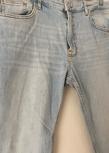 36 Beden Mavi Pastel Erkek Midi Denim Pantolon