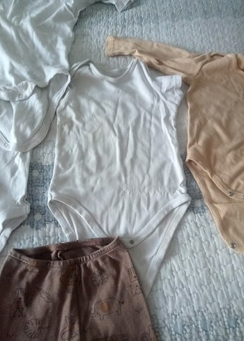 Beyaz Kısa Kollu Erkek Bebek Body - Görsel 6