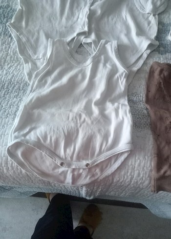 Beyaz Kısa Kollu Erkek Bebek Body - Görsel 5