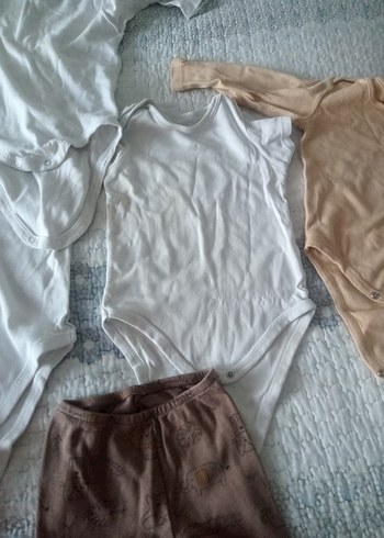 Beyaz Kısa Kollu Erkek Bebek Body - Görsel 3