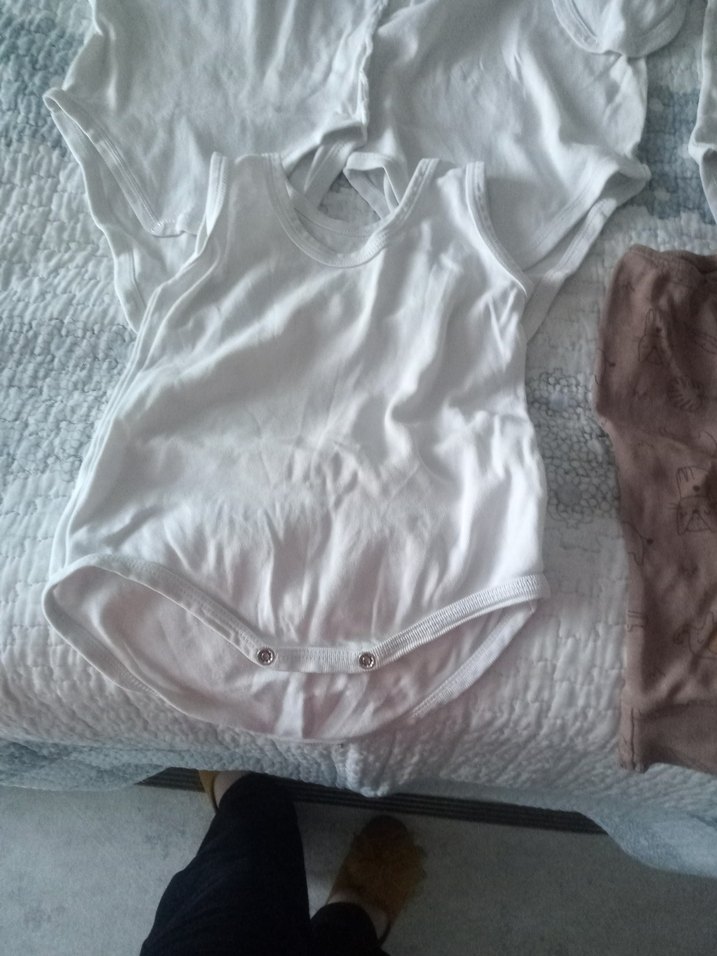 Beyaz Kısa Kollu Erkek Bebek Body - Görsel 5