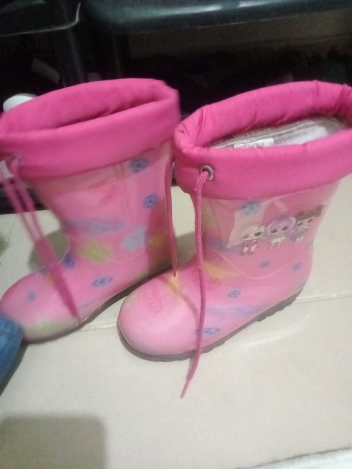 Kız Çocukları İçin Pembe yağmur çizmesi - Görsel 4