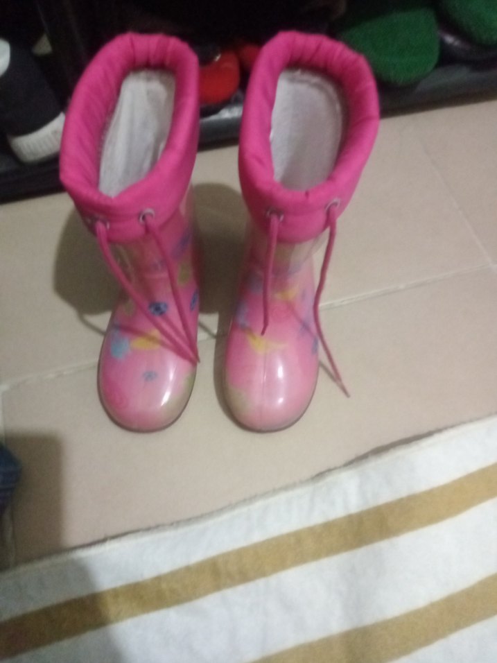 Kız Çocukları İçin Pembe yağmur çizmesi - Görsel 5