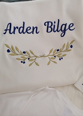 Yenidoğan Beden beyaz Renk Nakışlı bebek tulum