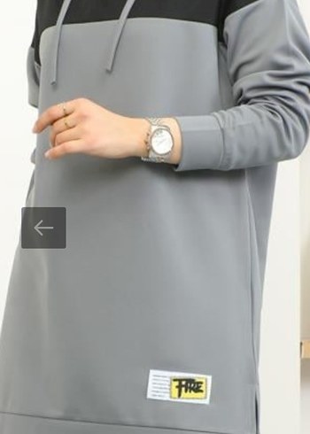 Gri Uzun Kollu Kadın Eşofman Takımı - Görsel 2