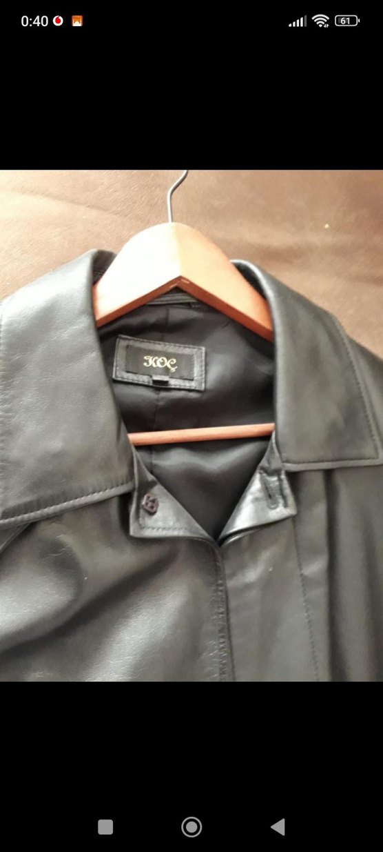 Düğmeli Siyah Deri Kadın Ceket - Görsel 4