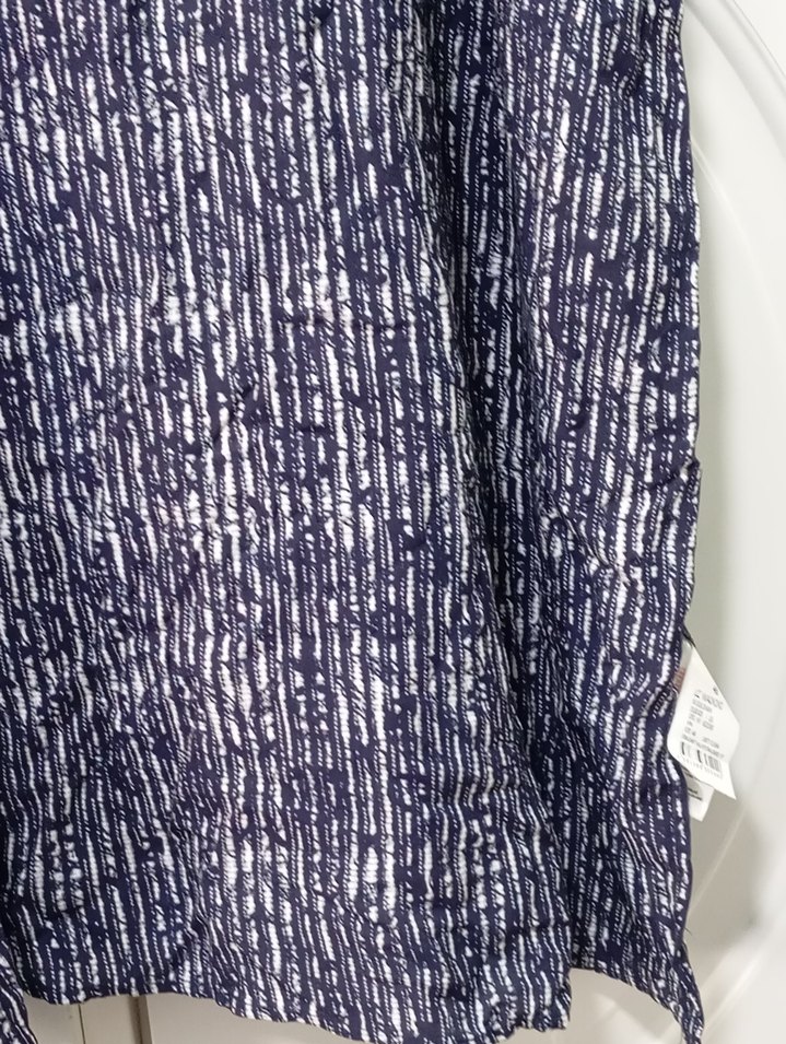 Kadın Lacivert Batik Desenli diz boyu Elbise - Görsel 3