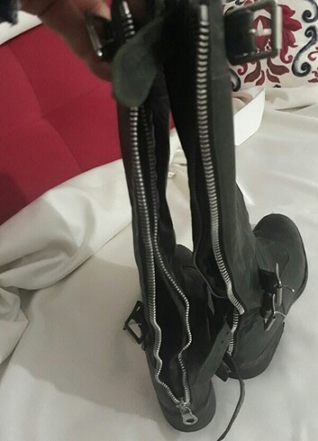 37 no yag yeşili deri çizme - Görsel 3