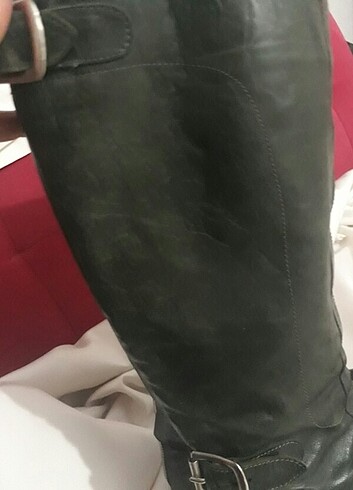 37 no yag yeşili deri çizme - Görsel 11