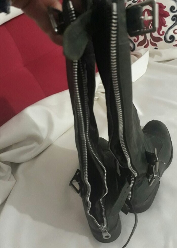 37 no yag yeşili deri çizme - Görsel 3