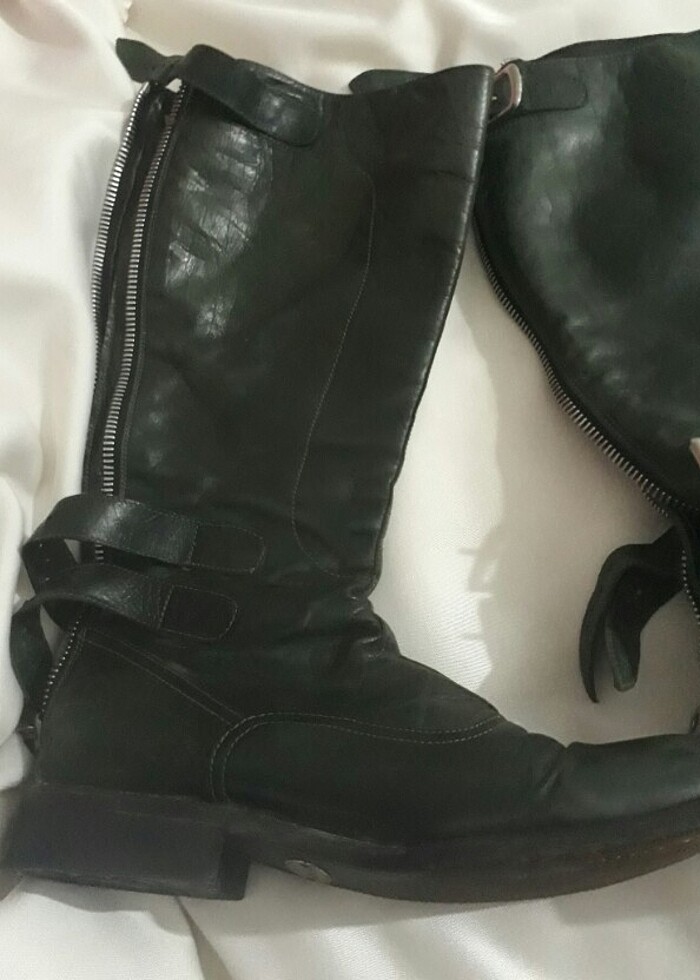 37 no yag yeşili deri çizme - Görsel 2