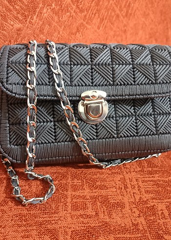 Gri Örgü Zincir Detaylı Kadın Çanta - Görsel 2