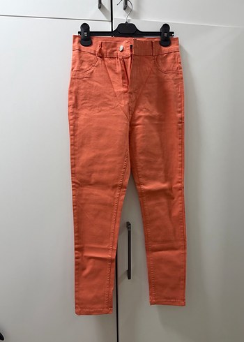 Kırmızı Kadın Pamuk Kumaş Pantolon - Görsel 2