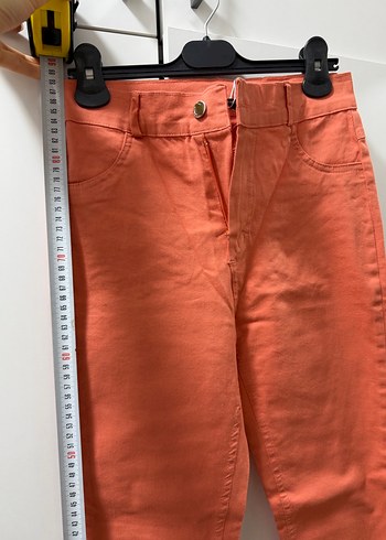 Kırmızı Kadın Pamuk Kumaş Pantolon - Görsel 4