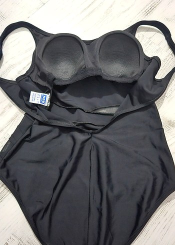 Siyah İnce Askılı Kemerli Mayo - Görsel 5