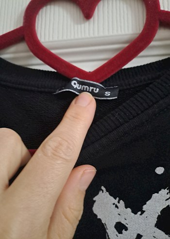 Kadın Siyah Baskılı Uzun Kollu Sweatshirt - Görsel 3