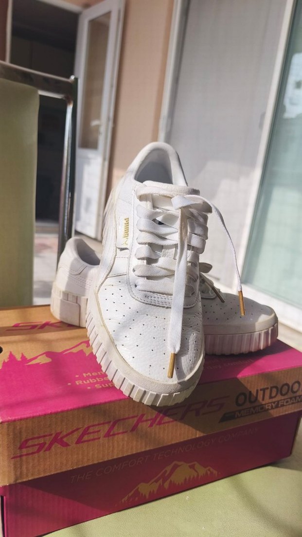 Beyaz Platform Topuklu Puma Spor Ayakkabı - Görsel 2