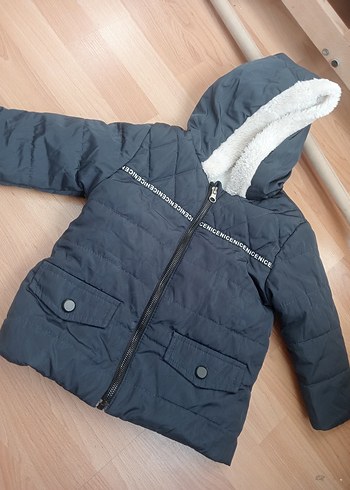 lacivert Erkek Çocuk Kapüşonlu Mont