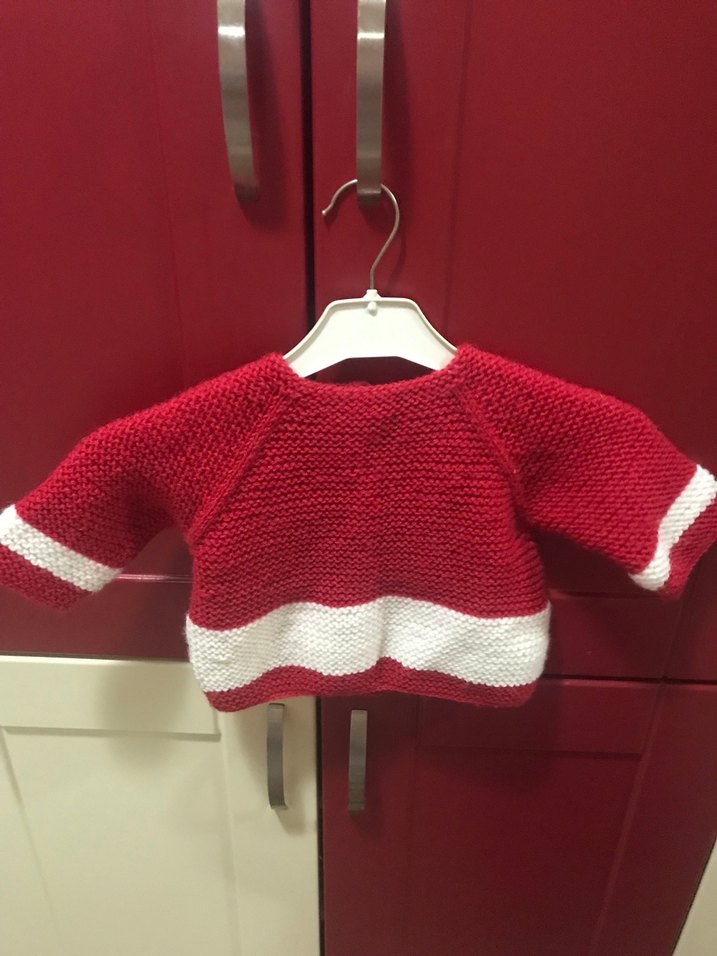 Kız Çocuk Kırmızı Triko Hırka - Görsel 3