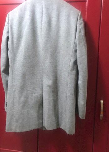 Gri Düğmeli Erkek Midi Ceket - Görsel 4