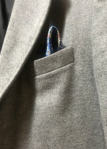 Gri Düğmeli Erkek Midi Ceket - Görsel 3