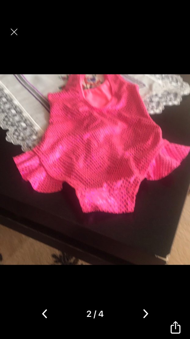 Kız Çocuk Pembe Yılan Desenli Mayo - Görsel 2