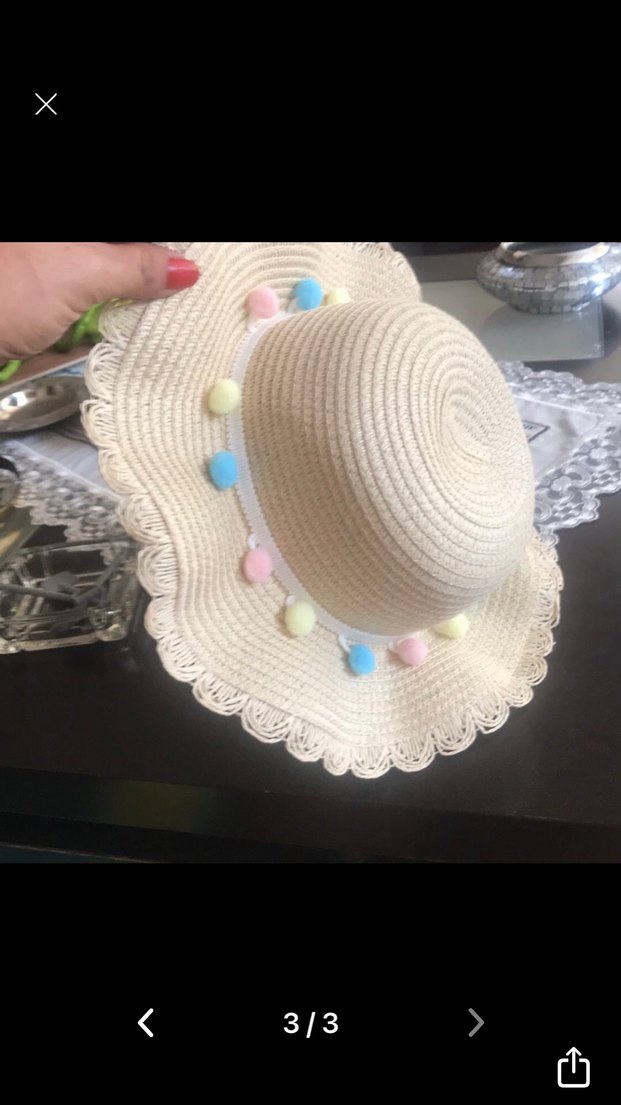 Beyaz Fırfırlı Bohem Kadın Şapka - Görsel 3