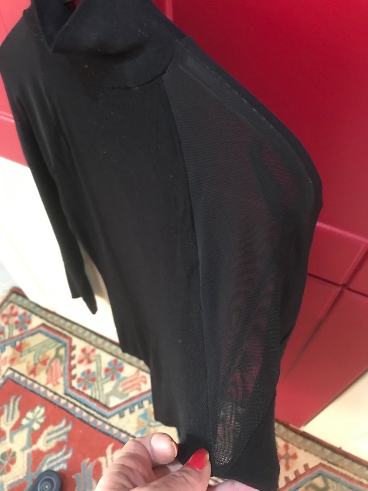 Fermuarlı Siyah Balıkçı Yaka Sweatshirt - Görsel 4